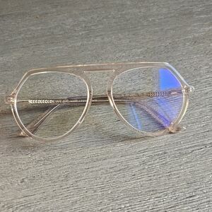 Diff Eyewear Vintage Crystal Blue Light Glasses